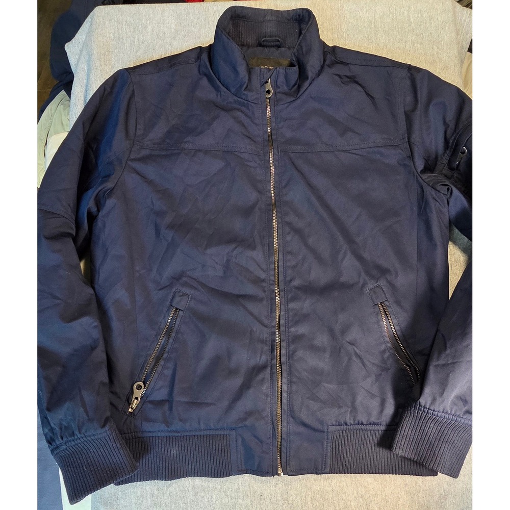 Banana Republic Womens Flight Jacket Preppy Navy Blue Bomber S 704029 HO21